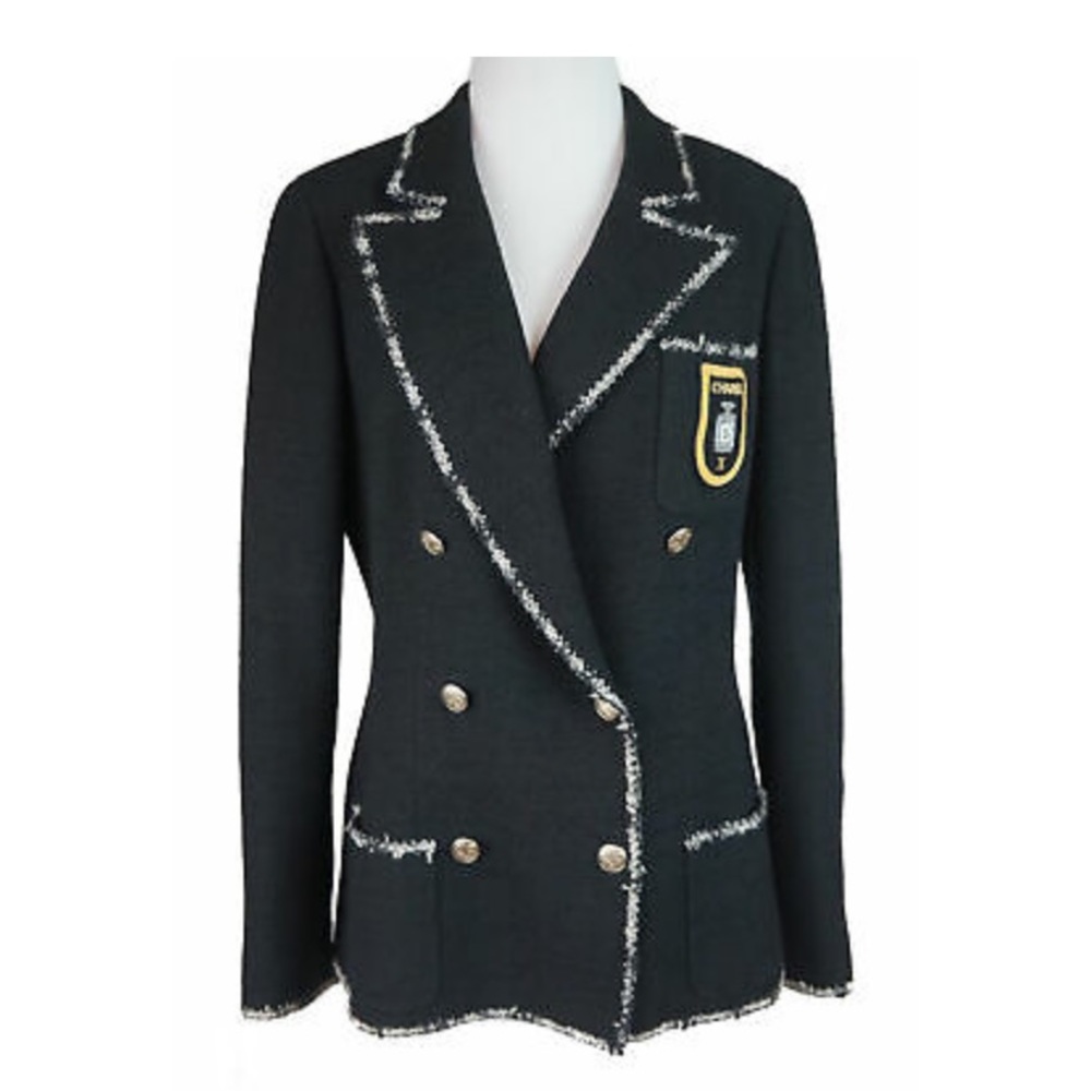 Chanel 05C The Devil Wears Prada Double Breasted Perfume Crest Jacket Size 40 - Picture 2 of 8